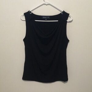Jones New York black cowl neck sleeveless shirt